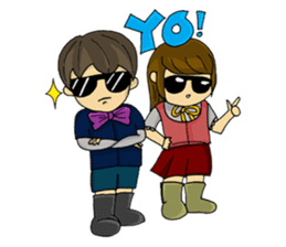 crazy couple - kira & ruri sticker #4845250