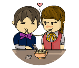 crazy couple - kira & ruri sticker #4845259