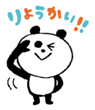 Little girl and panda sticker #4846283