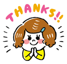 Little girl and panda sticker #4846286