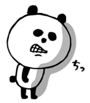 Little girl and panda sticker #4846300