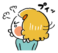 Little girl and panda sticker #4846301