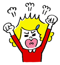 Little girl and panda sticker #4846303