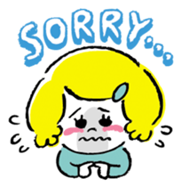 Little girl and panda sticker #4846305