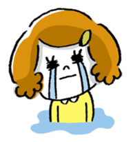 Little girl and panda sticker #4846306