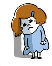 Little girl and panda sticker #4846307