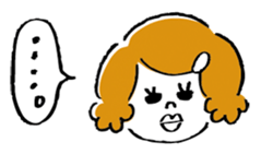 Little girl and panda sticker #4846308