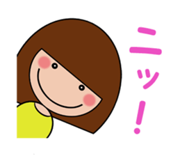 a cute and strong-mined girl sticker #4846979