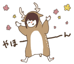 Shikako and company in a forest sticker #4851005