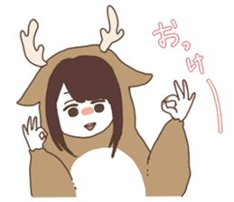 Shikako and company in a forest sticker #4851006