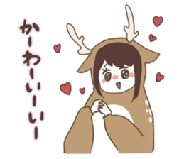 Shikako and company in a forest sticker #4851009