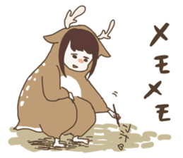 Shikako and company in a forest sticker #4851010