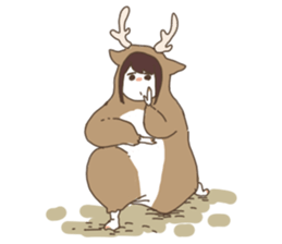 Shikako and company in a forest sticker #4851012