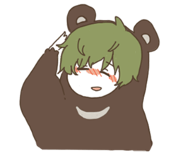 Shikako and company in a forest sticker #4851024