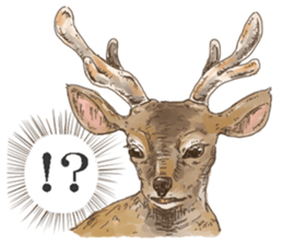 Shikako and company in a forest sticker #4851029