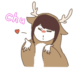 Shikako and company in a forest sticker #4851032