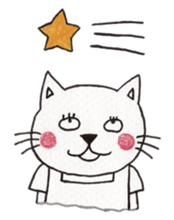 The white cat  "nyaoo"!! sticker #4852377