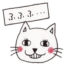 The white cat  "nyaoo"!! sticker #4852404