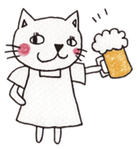 The white cat  "nyaoo"!! sticker #4852406