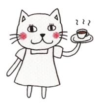 The white cat  "nyaoo"!! sticker #4852407