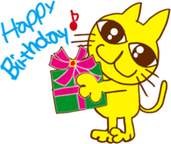 The smile talk with yellow cat sticker #4852979