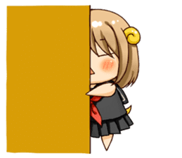 Round horn "Yagiko-san" sticker #4855944