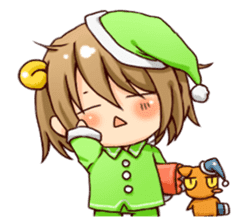 Round horn "Yagiko-san" sticker #4855948