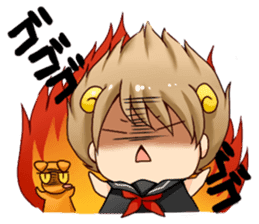 Round horn "Yagiko-san" sticker #4855958