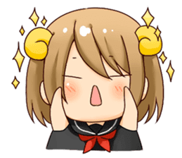 Round horn "Yagiko-san" sticker #4855960