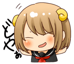 Round horn "Yagiko-san" sticker #4855962