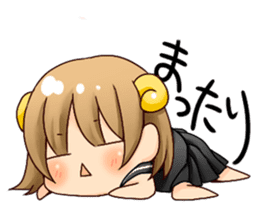 Round horn "Yagiko-san" sticker #4855963