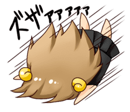 Round horn "Yagiko-san" sticker #4855968