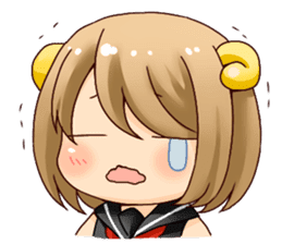 Round horn "Yagiko-san" sticker #4855977