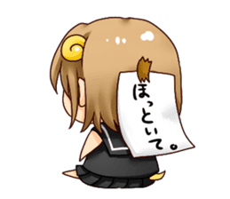 Round horn "Yagiko-san" sticker #4855979