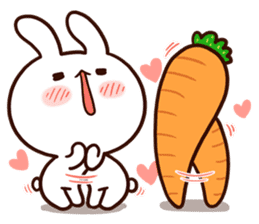 Moose the rabbit & Babe Carrot (English) sticker #4856676