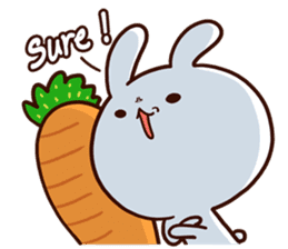 Moose the rabbit & Babe Carrot (English) sticker #4856682