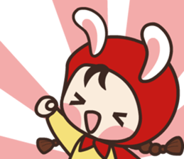 redhood bunny sticker #4858906