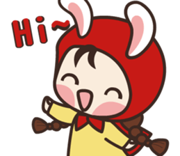 redhood bunny sticker #4858931