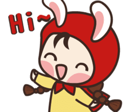 redhood bunny sticker #4858931
