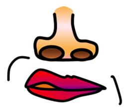 Nose and lips sticker #4860356