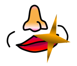 Nose and lips sticker #4860372