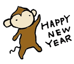 New Year's Monkey sticker #4861664