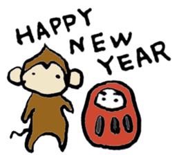 New Year's Monkey sticker #4861665