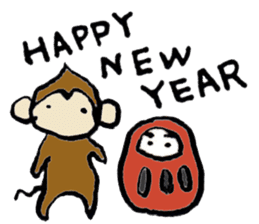 New Year's Monkey sticker #4861665