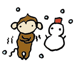 New Year's Monkey sticker #4861700