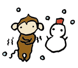 New Year's Monkey sticker #4861700