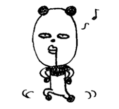Surreal panda sticker #4862229
