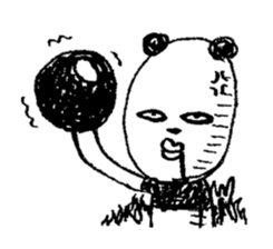 Surreal panda sticker #4862231