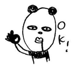 Surreal panda sticker #4862232