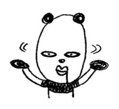 Surreal panda sticker #4862235